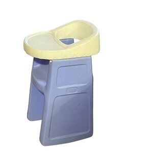 Vintage Little Tikes Blue & Cream Plastic Doll High Chair